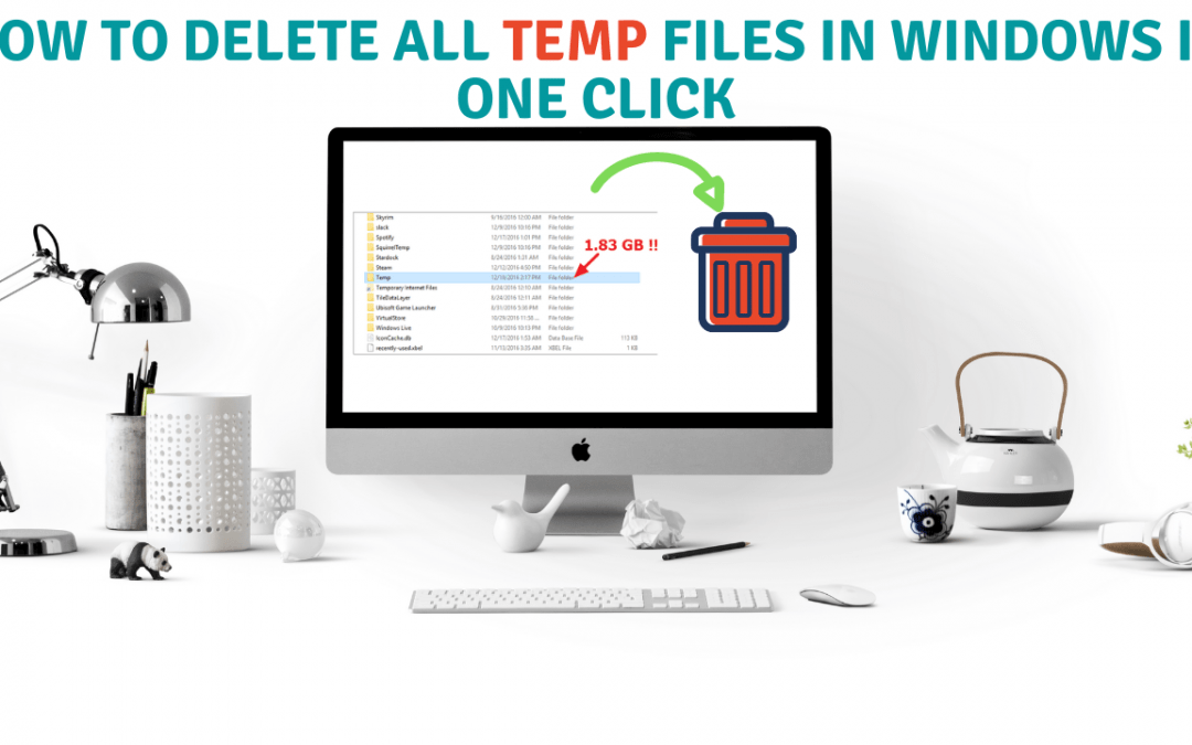 How to Delete All TEMP Files in Windows in one Click