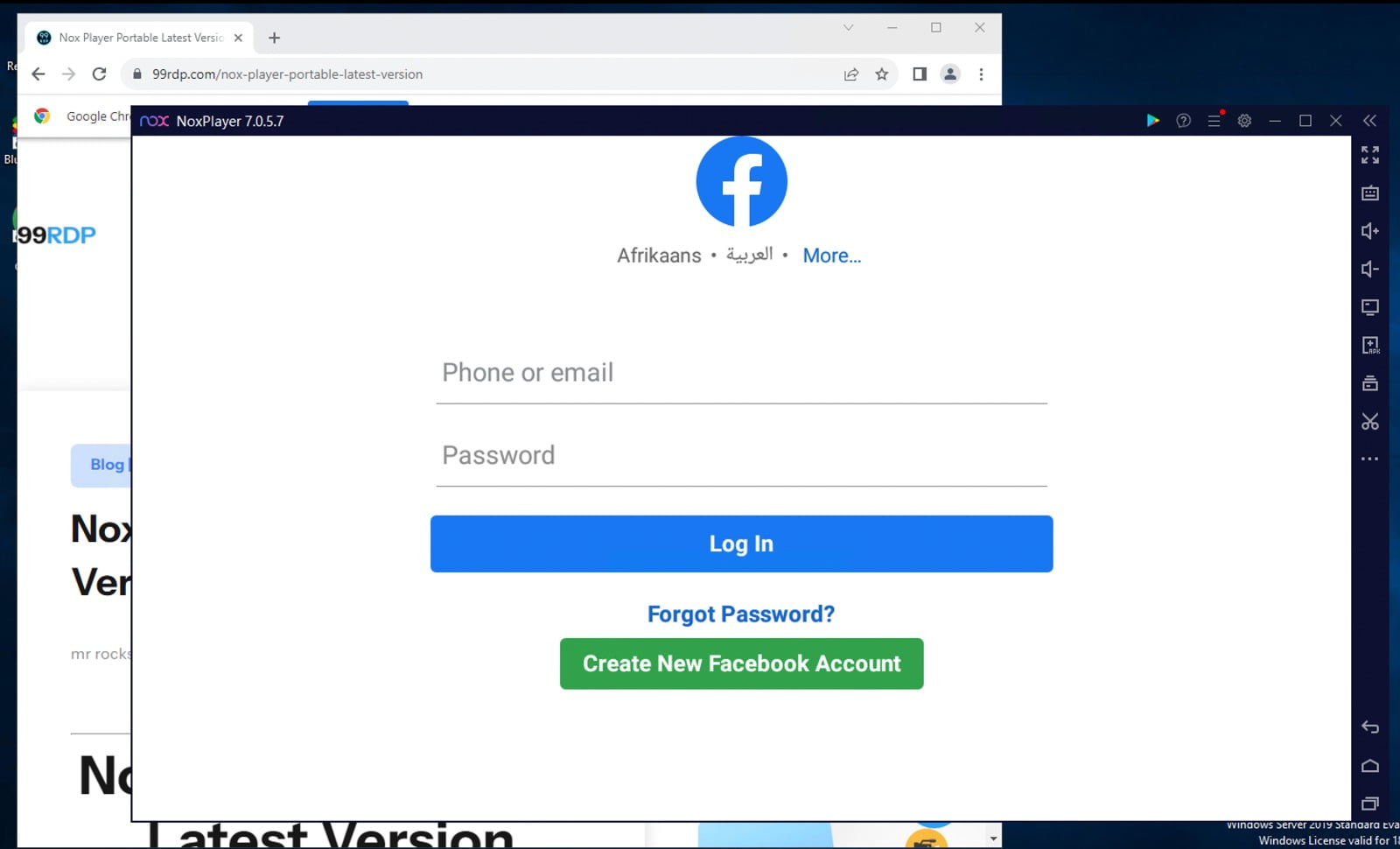 99RDP nox player portable latest version 7.0.5.7