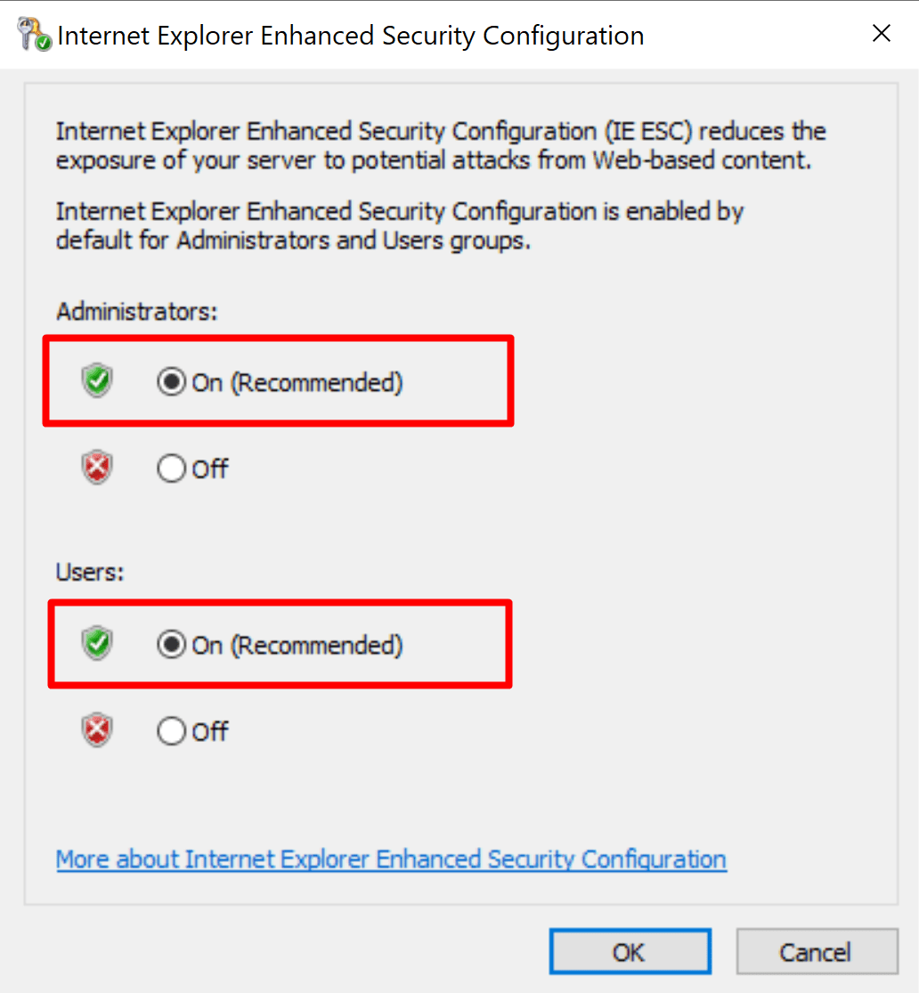 How To Disable Internet Explorer Enhanced Security Configuration In ...