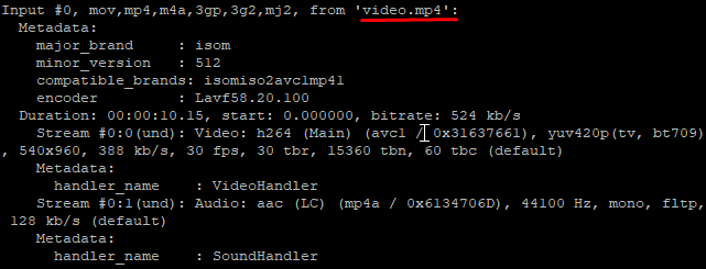Conversion using FFmpeg