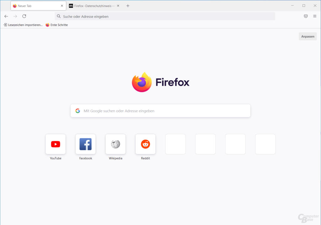 Firefox linux screenshots