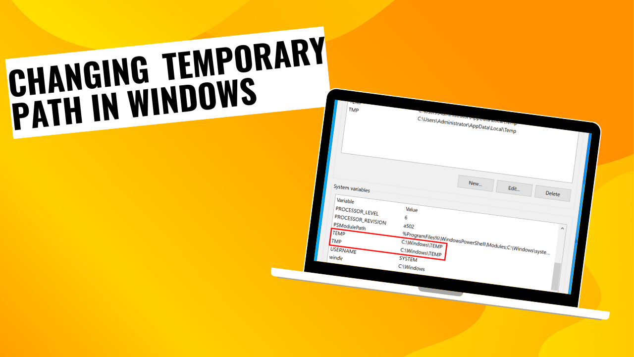 Changing Temporary Path in Windows
