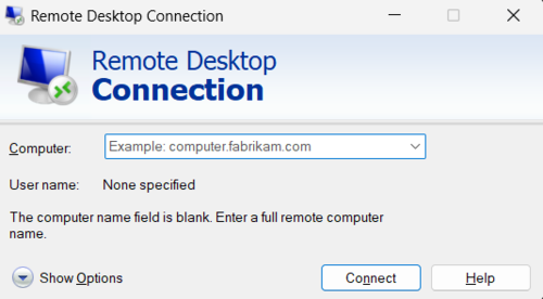 Remote Desktop connection