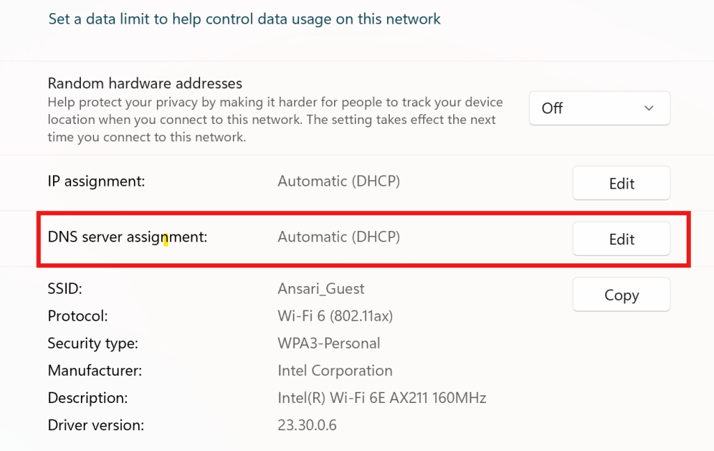 Dns Setting