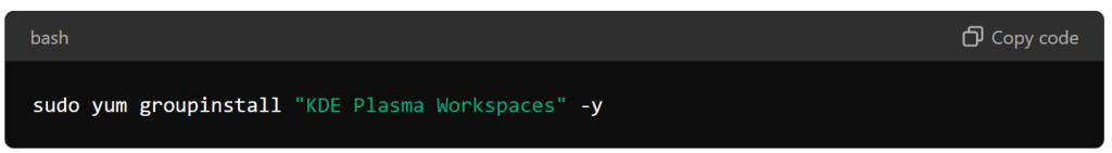 install KDE Plasma