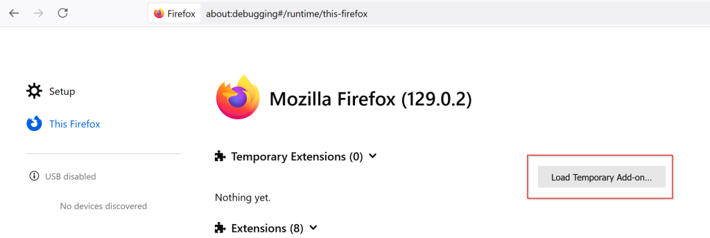 load temporary add ons