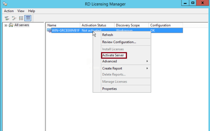 Remote desktop licence 
