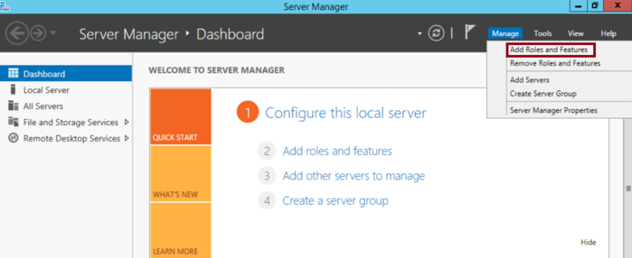 Open server manager/ remote desktop licence 