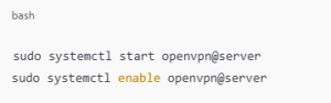 Start and Enable OpenVPN