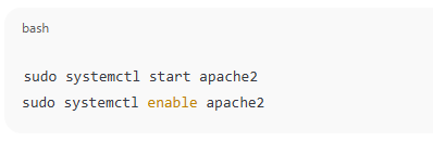 Start and Enable Apache