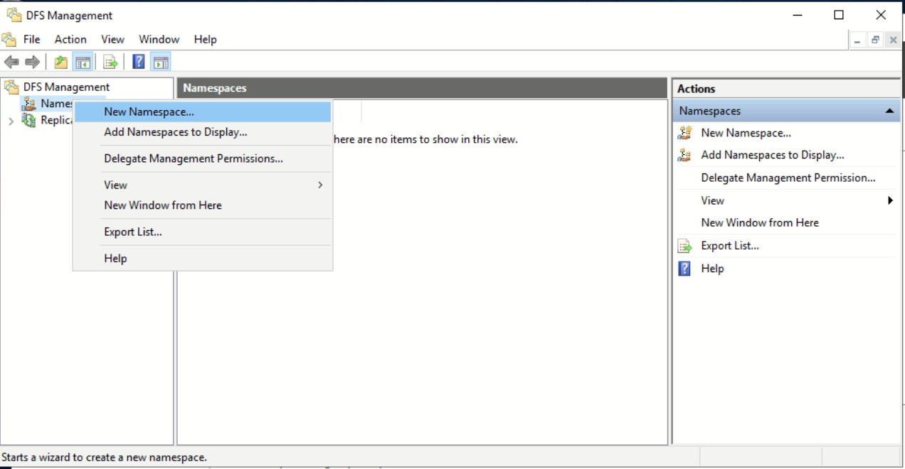 DFS Managemant New Namespace DFS Managemant New Namespace