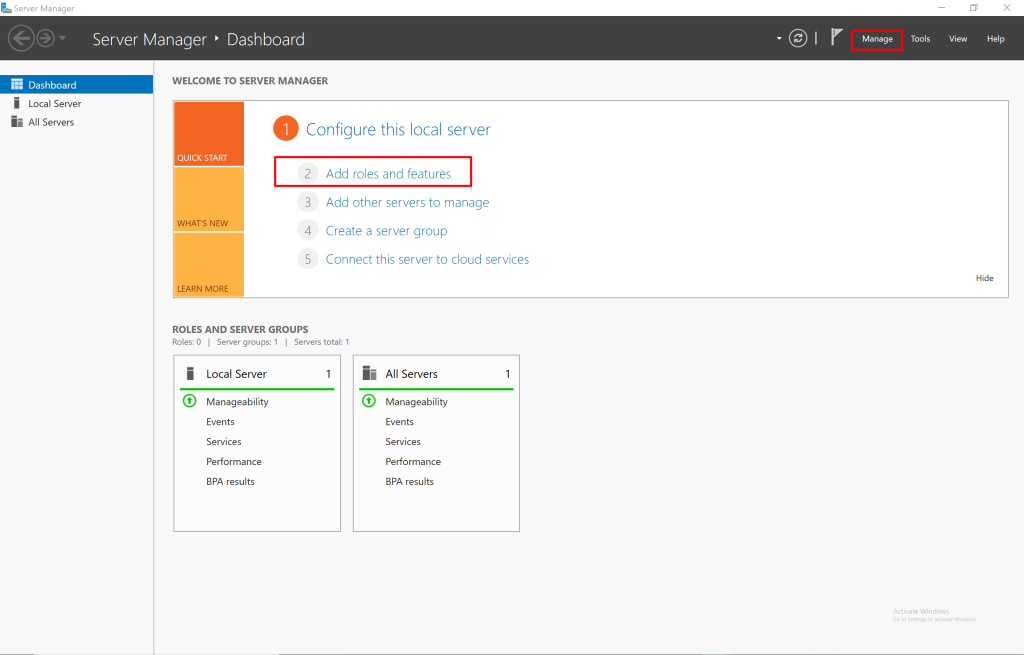 Manage Add Roles And servers