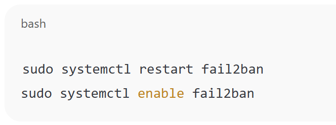 Restart Fail2ban