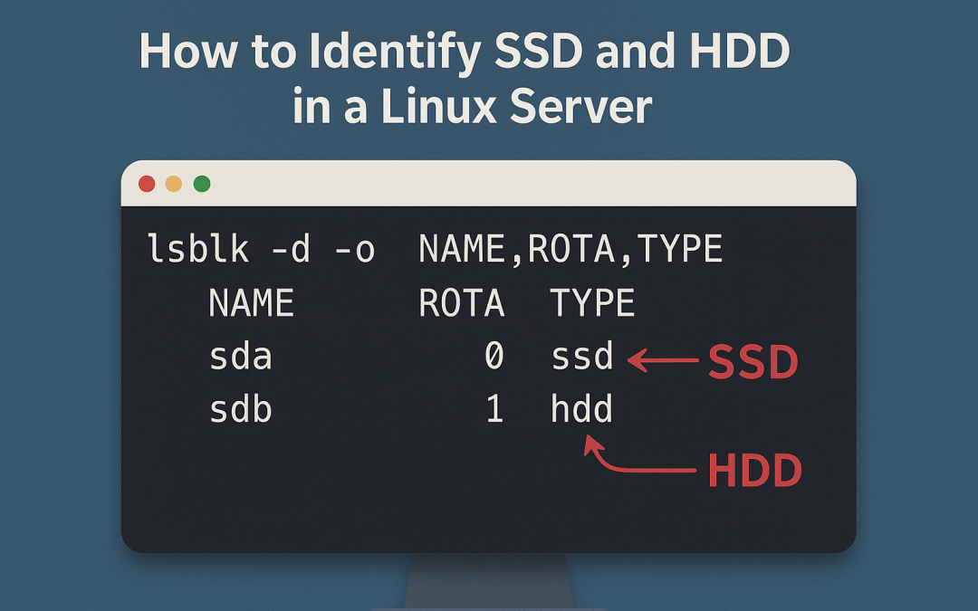 How to Identify SSD and HDD in a Linux Server