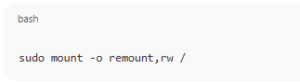Remount as Read-Write