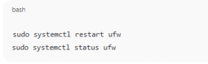 Restart the UFW Service
