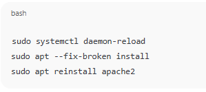 Reload or Reinstall Apache